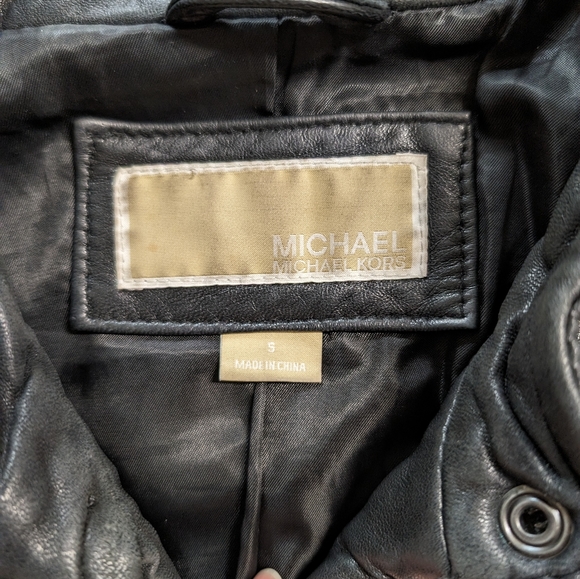 Michael Kors leather moto jacket - Picture 2 of 5